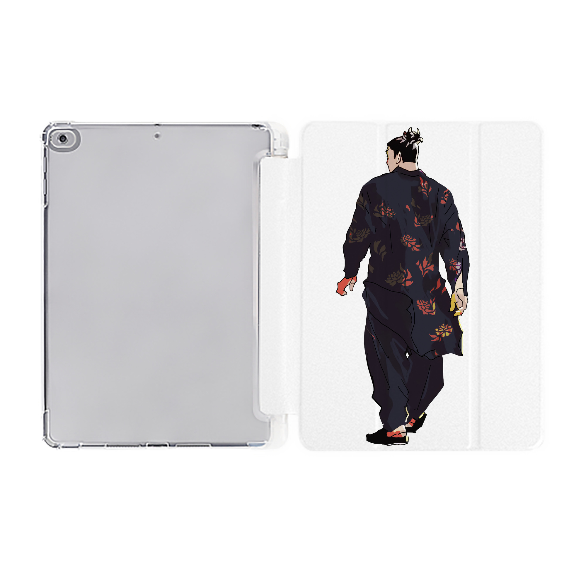 （画像用） 呪術廻戦 Jujutsu Kaisen IPad ケース ペン収納付き 三つ折りスタンド PUレザー×シリコン 対応機種9.5/10.5/10.9インチ
